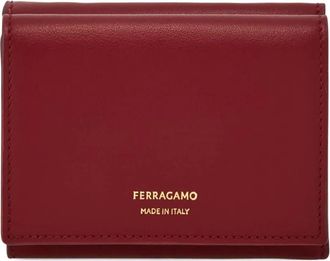 Ferragamo Portafoglio tri-fold bicolore - Rosso