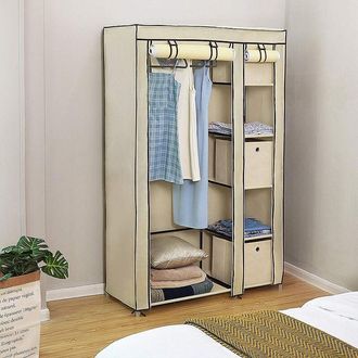 OEM Armario De Ropa - Estructura Metalica - Tela No Tejida - 110 X 45 X 175 Cm - Para Dormitorio Y Vestidor - 1 Unidad