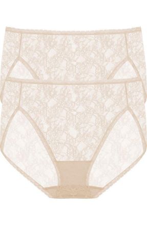 Natori Bliss Allure Lace One Size French Cut Brief 2-Pack in Cafe at Nordstrom