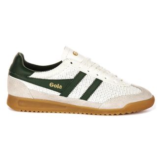 Gola Sneakers, female, White, 7 UK, White Green Canvas Trainers for Women