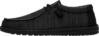 Hey Dude Mens Wally Sox Shoe In Jet Black