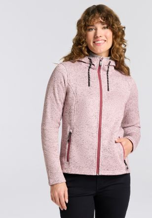 Killtec Strickfleecejacke KILLTEC KOW 5 WMN KNTFLC JCKT, Damen, Gr. 36, rosa (rose dust), Obermaterial: 100% Polyester, normal, Jacken Strickfleecejacke, mit 