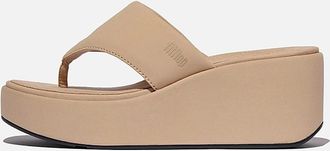 FitFlop Womens FitFlop PlatFForms Womens Wedge Toe-Post Sandals - Classic Beige B41 - Tan - Size: 7