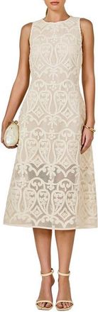endless rose Lace Sleeveless Midi Dress in Beige at Nordstrom, Size X-Small