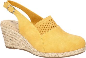 Easy Street Aloha Slingback Espadrille Wedge Pump in Yellow at Nordstrom, Size 6.5