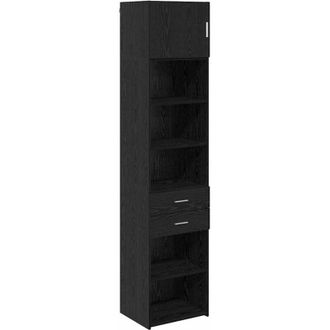 vidaXL Highboard Black Oak 50 x 42.5 x 225 cm Engineered Wood vidaXL