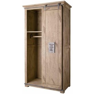 Massivmoebel24 railway 316 Armadio in legno di mango - laccato / whitewash 100x60x190