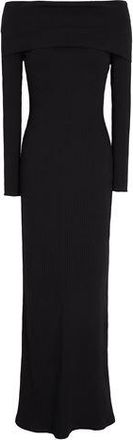 8 by YOOX RIBBED OFF-SHOULDER MAXI DRESS