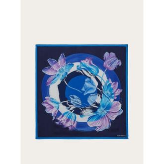 Ferragamo Floral Print Silk Scarf