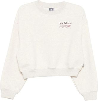 New Balance Logo-print Cropped Sweater