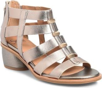 S&ouml;fft Coco Sandal in Light Espresso Metallic at Nordstrom, Size 9.5