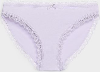 Miiyu Womens Scalloped edge bikini panty Organic cotton