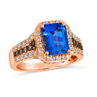 Le Vian Ladies Blueberry Tanzanite Rings in 14K Strawberry Gold