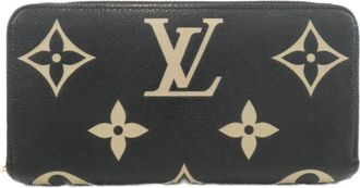 Louis Vuitton Beige Bicolor Black Monogram Monogram Empreinte Leather Long Wallet (Bi-Fold) (Pre-Owned)