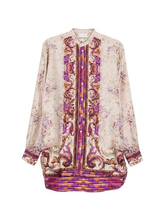 Pierre-Louis Mascia Pierre Louis Mascia Womens Printed Silk Shirt