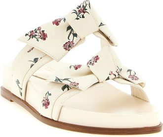 Alexandre Birman Womens White Cowhide Slides Shoe