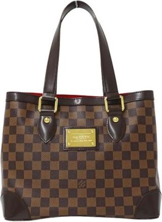 Louis Vuitton Pre-owned Damier Canvas Tote Bag - Dames - Vintage Shopper - Bruin - ONE Size - Vintage