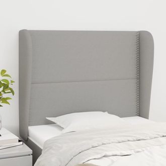 vidaXL Cabecero Con Orejas De Tela Gris Claro 103x23x118/128 Cm Vidaxl