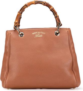 Gucci Pre-owned Gucci Small Calfskin Bamboo Shopper Satchel Ladies GCZ2XNVK1BWVTZY5