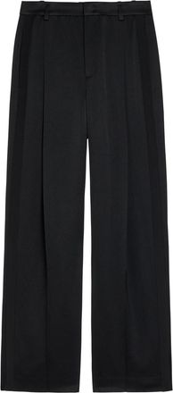 Vince Panelled Straight-leg Satin Trousers - Black - 12 (UK16 / XL)
