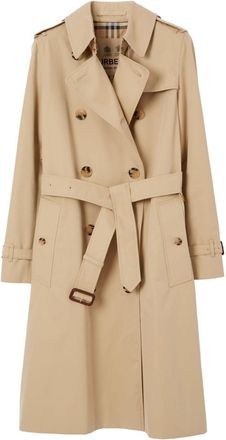 Burberry The Long Kensington Heritage trench coat - women - Cotton/Viscose/Cotton - 18 - Neutrals