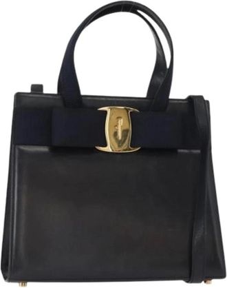 Ferragamo Pre-owned Handbags, female, Blue, Size: ONE SIZE Pre-owned Handbag