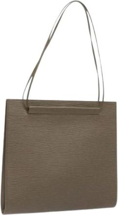 Louis Vuitton Pre-owned Shoulder Bags, female, Gray, Size: ONE SIZE Pre-owned Vintage Leather Shoulder Bag