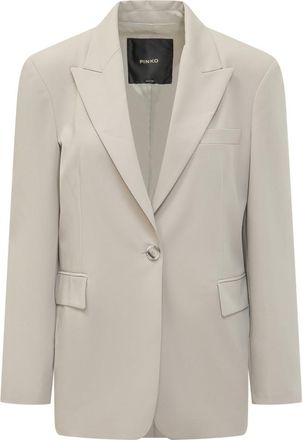 Pinko Grey Notched Lapel Blazer