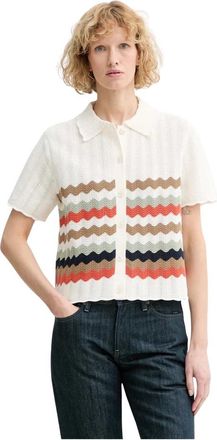 Paul Smith Openwork Shirt - Dames - Vesten - Beige - M - Katoen - Truien & Vesten