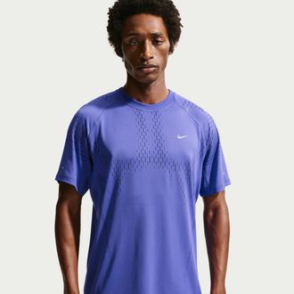 Nike Mens Stride Plus Dri-FIT ADV Short-Sleeve Running Top in Blue | IF2088-494