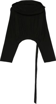 Rick Owens Canotta con scollo drappeggiato - Nero