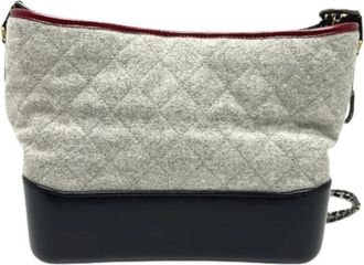 Chanel Pre-owned Vintage Schoudertas - Dames - Vintage Schoudertas - Beige - ONE Size - Wol - Vintage