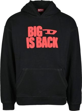 Diesel Hoodies, male, Black, L, Hoodie
