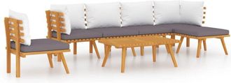 vidaXL Vidaxl - Muebles De Jard&iacute;n 7 Piezas Con Cojines Madera Maciza De Acacia