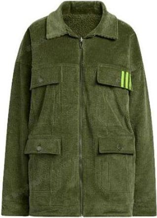 adidas originals x IVY PARK Series Double Sided Corduroy Zipper Sports Jacket Green HG2384