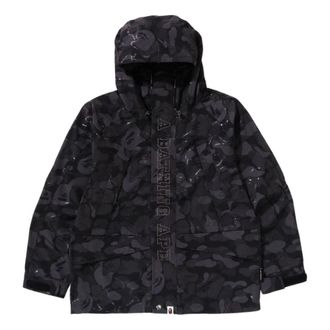 A Bathing Ape Laminated Camo Snowboard Jacket Black 1K80-140-001-BLACK