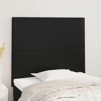 vidaXL Cabeceros 2 Unidades De Cuero Sint&eacute;tico Negro 100x5x78/88 Cm Vidaxl