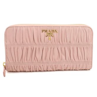 Prada Pink Leather Long Wallet (Bi-Fold) (Pre-Owned)