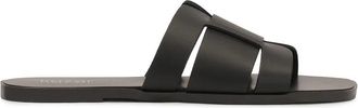 Kazar Zwarte flip-flops op een platte zool - Dames - Sandalen - Zwart - 35 EU - Leer - Schoenen