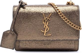 Saint Laurent Pre-owned Saint Laurent Small Metallic Lizard Embossed Leather Monogram Sunset Crossbody Ladies U54WW0SUJMJ5SS2W