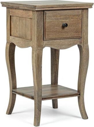 Hellin Comodino Domitille per camera, Struttura In Legno Di Mango, Schienale e Fondo Cassetti In Mdf