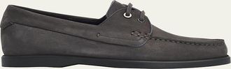 Brioni Mens City Deck Nubuck Leather Loafers