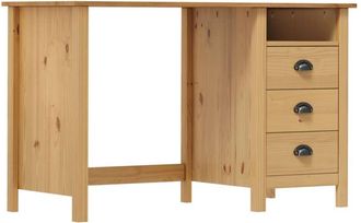 vidaXL Scrivania Hill con 3 Cassetti 120x50x74 cm in Massello di Pino - Vidaxl