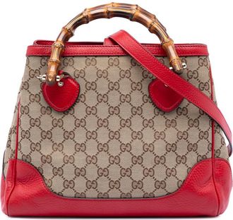 Gucci Pre-owned Gucci Small GG Canvas Diana Bamboo Top Handle Tote Ladies GHOFWS2BZ448WKPX