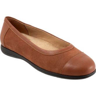 Trotters Delmara Cap Toe Slip-On in Luggage Nubuck at Nordstrom, Size 10.5