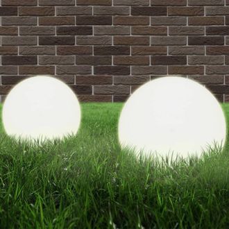 vidaXL Set Lampade a led Sferiche 2 pz 25 cm in pmma - Vidaxl