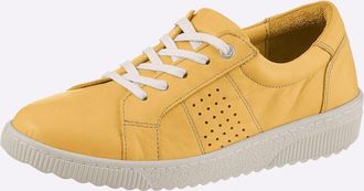 Casual Looks Sneaker CASUAL LOOKS, Damen, Gr. 36, gelb, Glattleder, Schuhe Sneaker