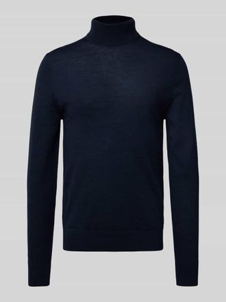 Tiger Of Sweden Strickpullover mit Rollkragen Modell Neville in Marine, Größe XL