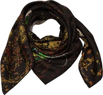 Rosemary Goodenough Mad Red Flowers VIII Silk Scarf