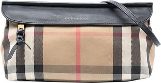 Burberry Pre-owned Burberry House Check Canvas and Leather Crossbody ITCF&10SCA